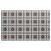 rode rozen, retro stof (Yard (91,4 cm))