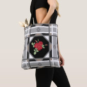 rode rozen, retro tote bag (Dichtbij)