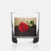 Rode Rozen Rocks Glas (Voorkant)