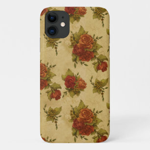 rode rozen, rode bloemen, patroon van bloemen Case-Mate iPhone case