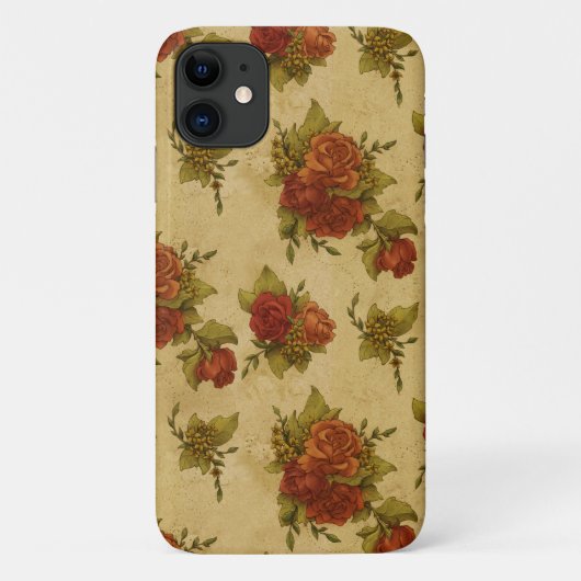 rode rozen, rode bloemen, patroon van bloemen Case-Mate iPhone case (Achterkant)