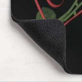 Rode Rozen Rode Hart Bloem Mousepad Muismat (Hoek)