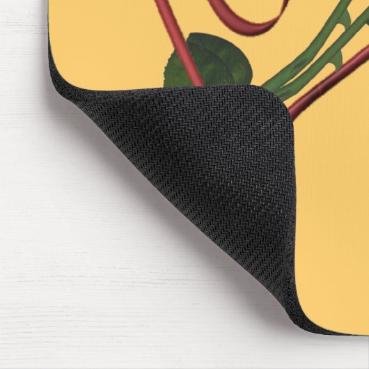 Rode Rozen Rode Hart Bloem Mousepad Muismat (Hoek)