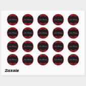 Rode rozen romantische sticker (aangepaste formule (Vel)