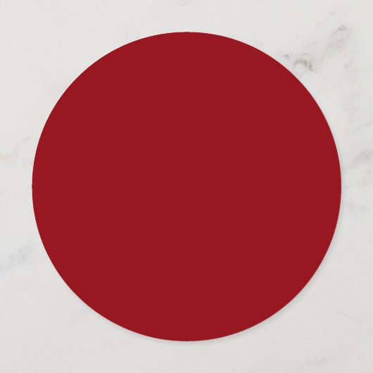 Rode Rozen Ronde Bruiloft Menu Sjabloon Kaart (Achterkant)