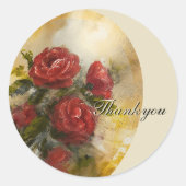 Rode Rozen Ronde Sticker (Voorkant)