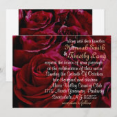 Rode rozen rondom bruiloft innovatie kaart (Voorkant / Achterkant)