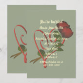 Rode rozen rood hart elegant kaart (Voorkant / Achterkant)