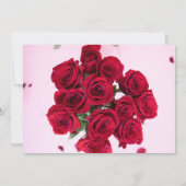 Rode Rozen Roze Romantisch Bloemstuk Bruiloft Kaart (Achterkant)
