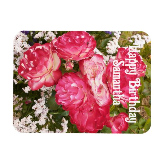 Rode Rozen Rozen Bloembloemen Bloemen Verjaardag Magneet (Horizontaal)