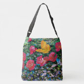 Rode rozen rozen crossbody tas (Achterkant)