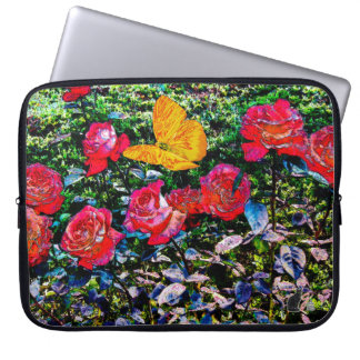 Rode rozen rozen laptop sleeve