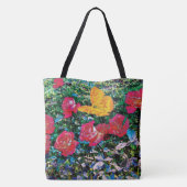 Rode rozen rozen tote bag (Achterkant)