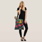 Rode rozen rozen tote bag (Op model)