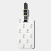 Rode Rozen, Rozenpatroon, Bloemen Bagagelabel (Voorkant verticaal)