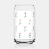 Rode Rozen, Rozenpatroon, Bloemen Blikvorm Glas (Achterkant)
