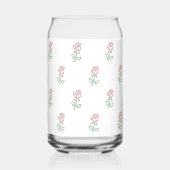 Rode Rozen, Rozenpatroon, Bloemen Blikvorm Glas (Links)