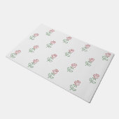 Rode Rozen, Rozenpatroon, Bloemen Deurmat (Schuin)