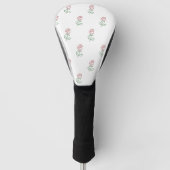 Rode Rozen, Rozenpatroon, Bloemen Golfheadcover (Voorkant)