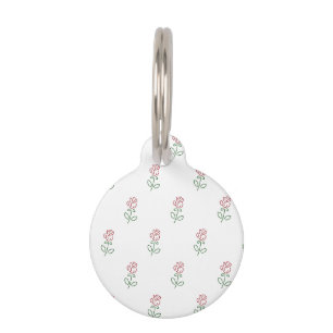 Rode Rozen, Rozenpatroon, Bloemen Huisdierpenning