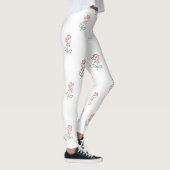 Rode Rozen, Rozenpatroon, Bloemen Leggings (Rechts)