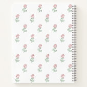 Rode Rozen, Rozenpatroon, Bloemen Notitieboek (Achterkant)