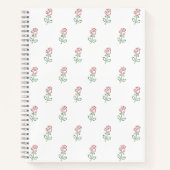 Rode Rozen, Rozenpatroon, Bloemen Notitieboek (Voorkant)