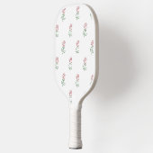 Rode Rozen, Rozenpatroon, Bloemen Pickleball Paddle (Links)