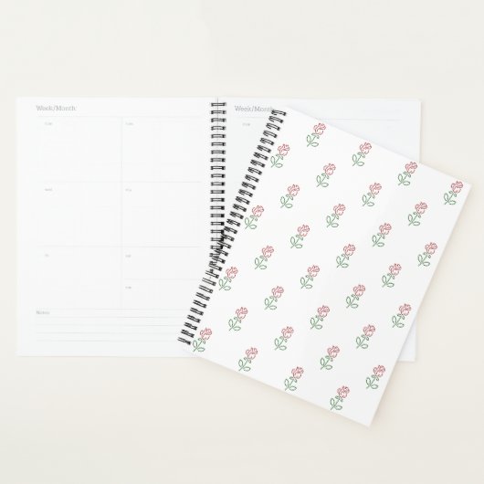 Rode Rozen, Rozenpatroon, Bloemen Planner (Display)