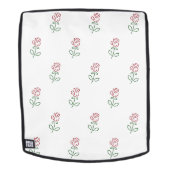 Rode Rozen, Rozenpatroon, Bloemen Rugtassen (Verwijderbaar gezicht)