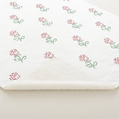 Rode Rozen, Rozenpatroon, Bloemen Sherpa Deken (3/4)