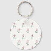 Rode Rozen, Rozenpatroon, Bloemen Sleutelhanger (Voorkant)