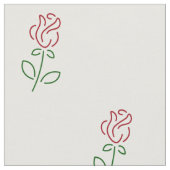 Rode Rozen, Rozenpatroon, Bloemen Stof (Close Up)
