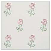 Rode Rozen, Rozenpatroon, Bloemen Stof (Swatch)