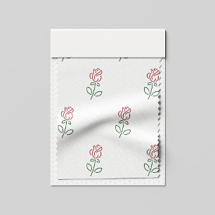Rode Rozen, Rozenpatroon, Bloemen Stof