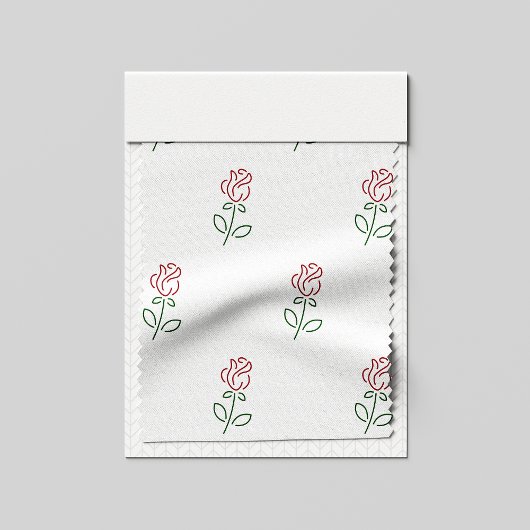 Rode Rozen, Rozenpatroon, Bloemen Stof