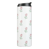 Rode Rozen, Rozenpatroon, Bloemen Thermosbeker (Gedraaid links)