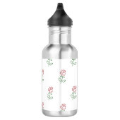 Rode Rozen, Rozenpatroon, Bloemen Waterfles (Rechts)