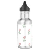 Rode Rozen, Rozenpatroon, Bloemen Waterfles (Links)