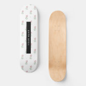 Rode Rozen, Rozenpatroon, Uw Naam Persoonlijk Skateboard (Voorkant)