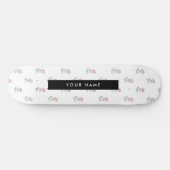 Rode Rozen, Rozenpatroon, Uw Naam Persoonlijk Skateboard (Horizontaal)