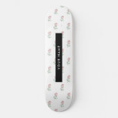 Rode Rozen, Rozenpatroon, Uw Naam Persoonlijk Skateboard (Voorkant)