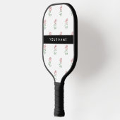 Rode Rozen, Rozenpatroon, Uw Naam Pickleball Paddle (Links)