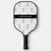 Rode Rozen, Rozenpatroon, Uw Naam Pickleball Paddle (Voorkant)