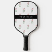 Rode Rozen, Rozenpatroon, Uw Naam Pickleball Paddle (Achterkant)