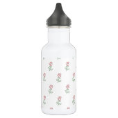 Rode Rozen, Rozenpatroon, Uw Naam Waterfles (Links)