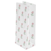 Rode Rozen, Rozenpatroon, Uw Naam Wijn Cadeautas (Achterkant Gekanteld)