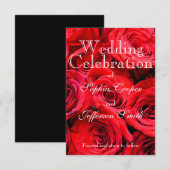 Rode rozen save the date (Voorkant / Achterkant)