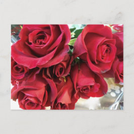 Rode rozen Save the Date ansichtkaart Aankondigingskaart