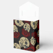 Rode Rozen & Schedels Grijs Zwart Bloemmotief Goti Bedankdoosjes (Geopend)